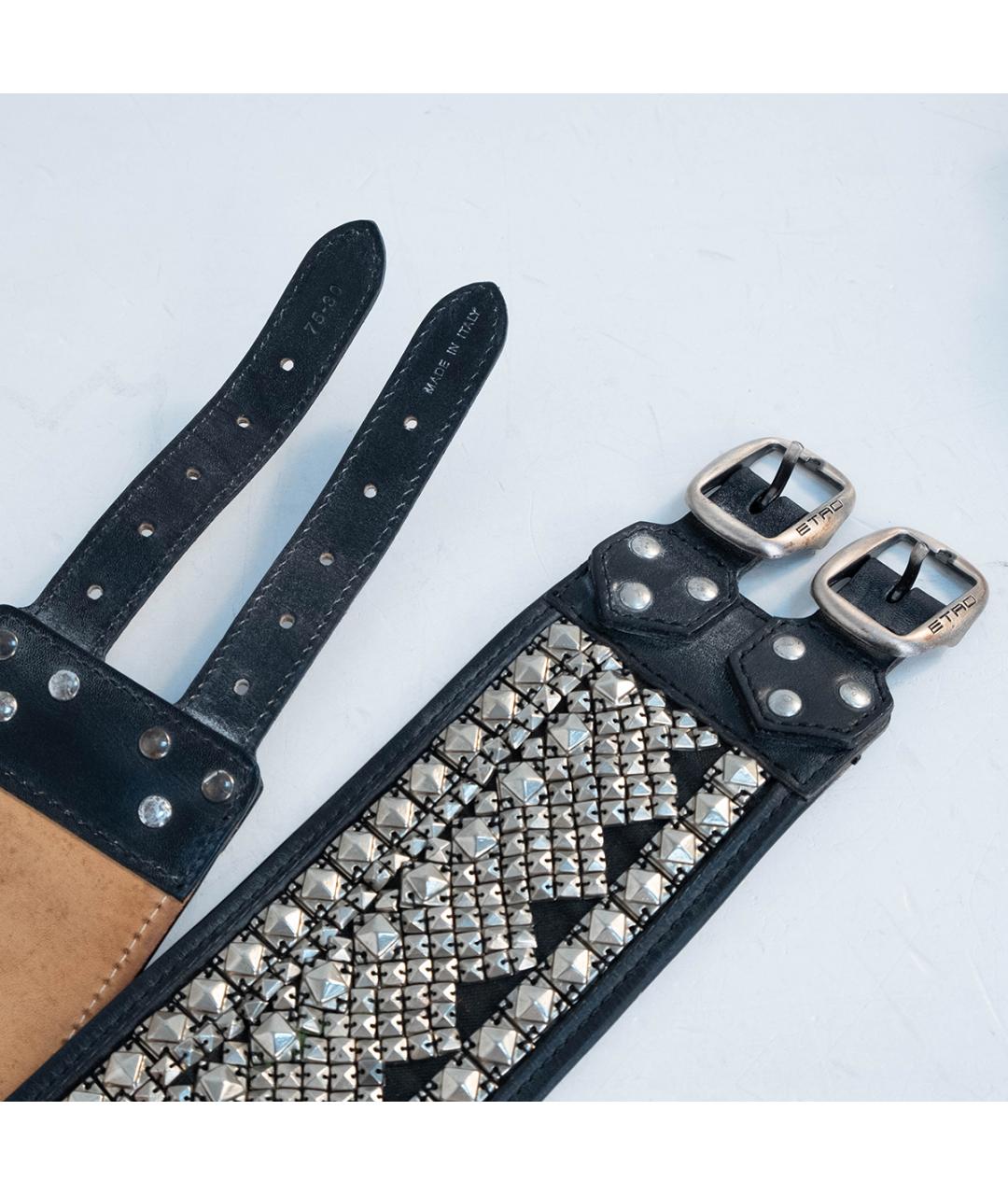 ETRO Черный кожаный ремень, фото 3