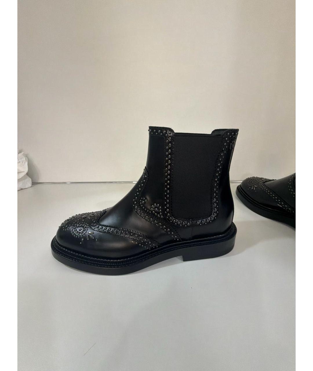 HERMES Черные кожаные ботинки, фото 5