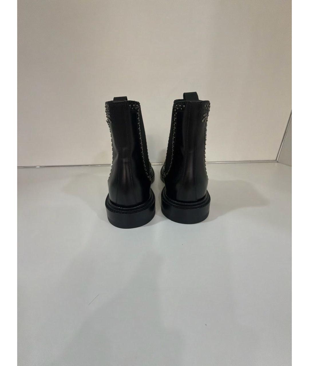 HERMES Черные кожаные ботинки, фото 4