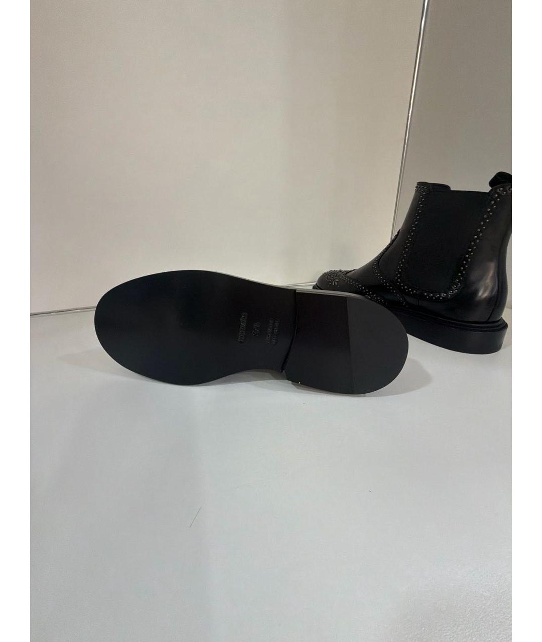 HERMES Черные кожаные ботинки, фото 7