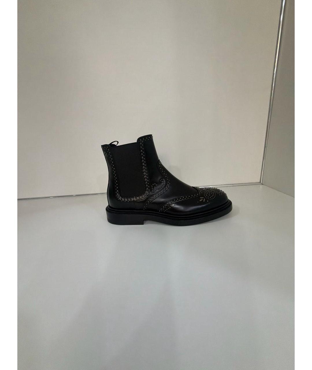 HERMES Черные кожаные ботинки, фото 9