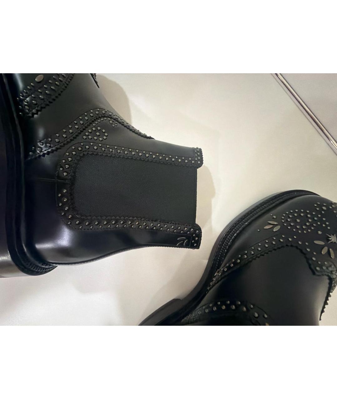 HERMES Черные кожаные ботинки, фото 8