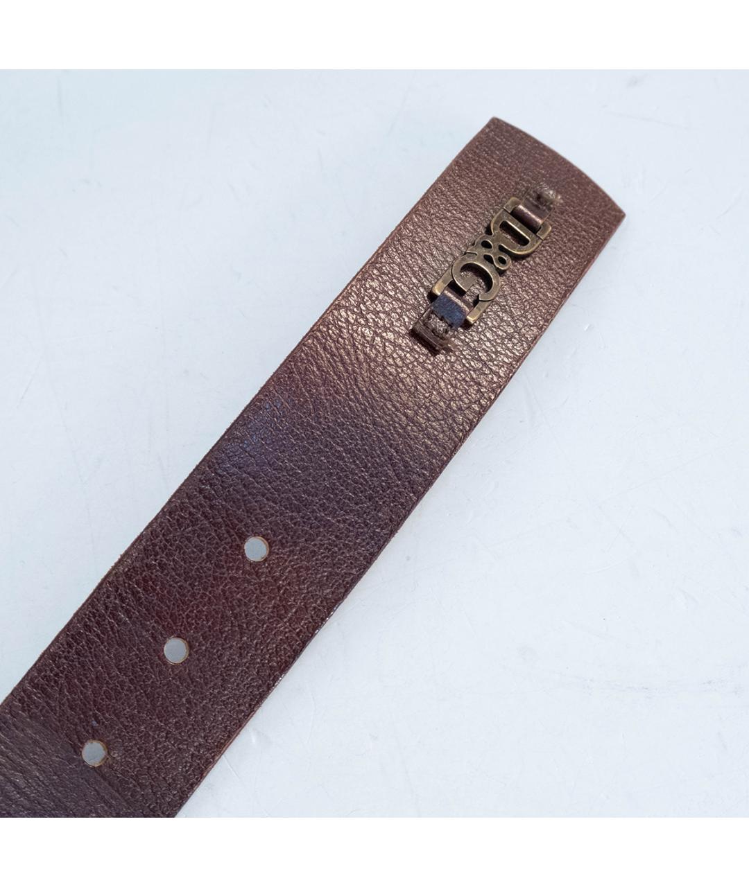 DOLCE&GABBANA Коричневый кожаный ремень, фото 5