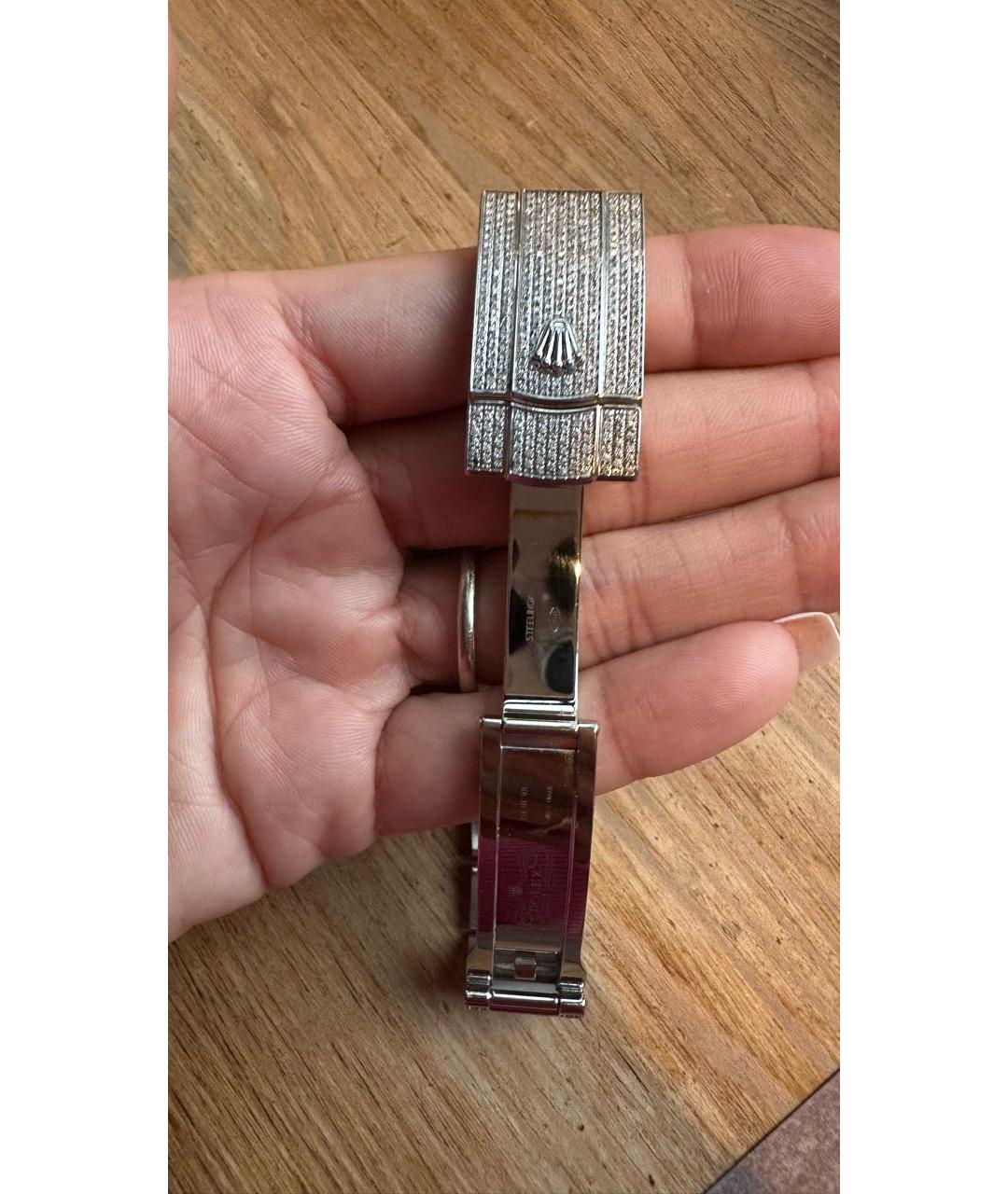 ROLEX Серебряные металлические часы, фото 7