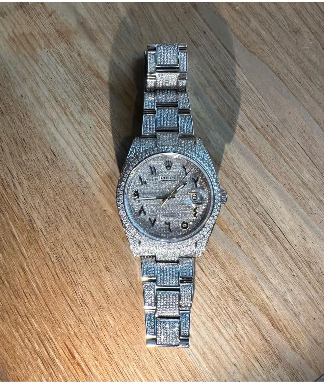 ROLEX Серебряные металлические часы, фото 9