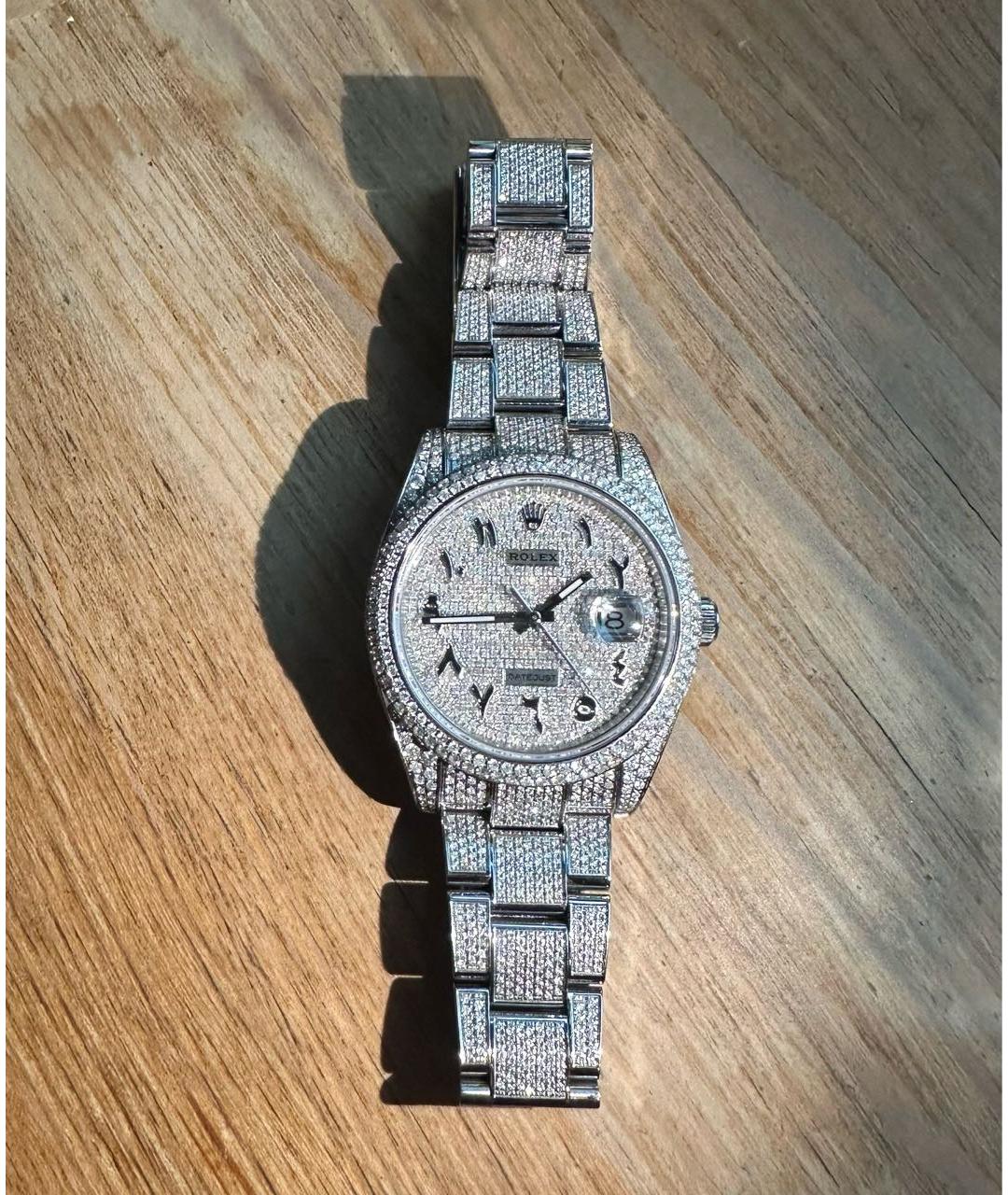 ROLEX Серебряные металлические часы, фото 4