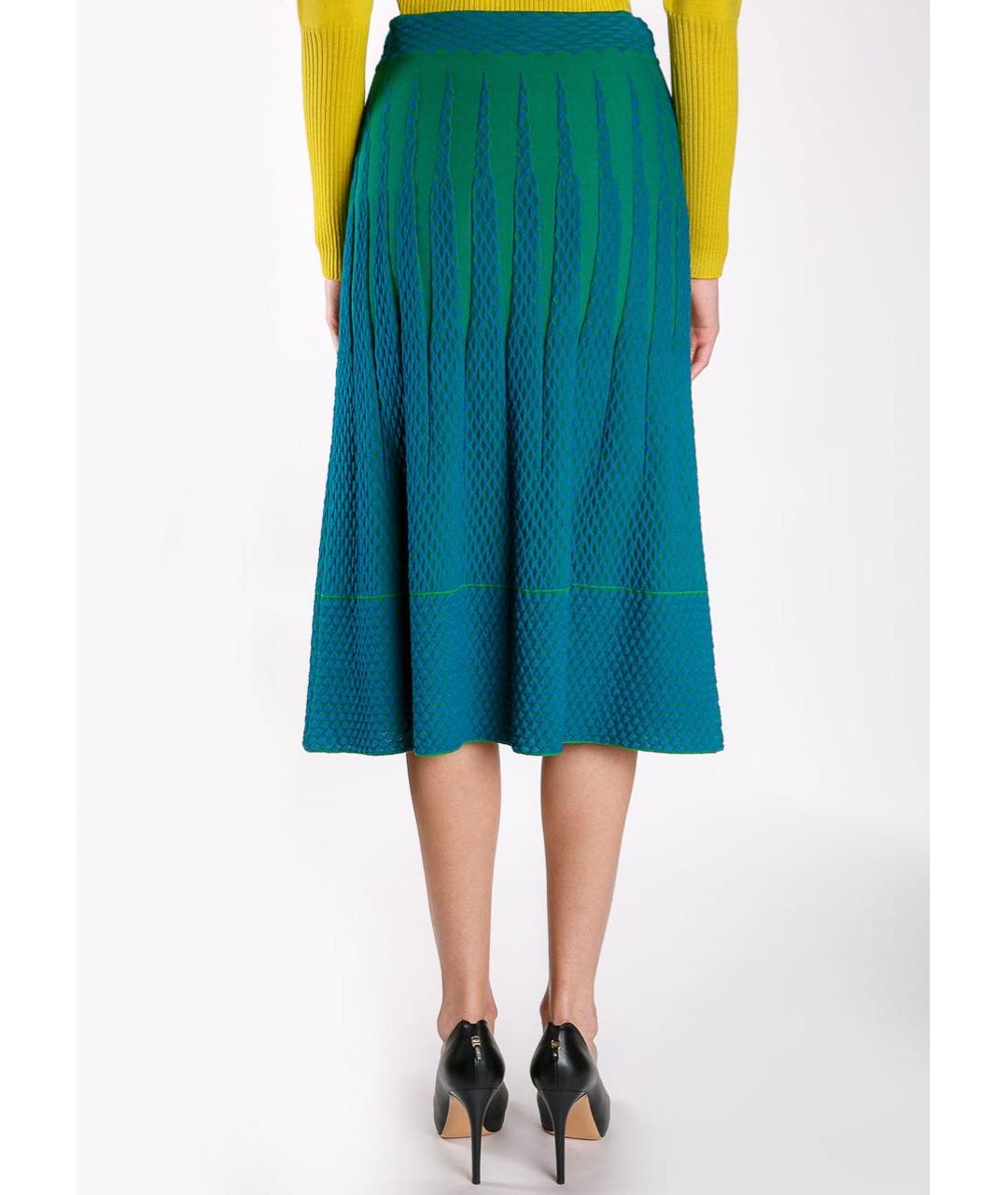 MISSONI Бирюзовая вискозная юбка макси, фото 4