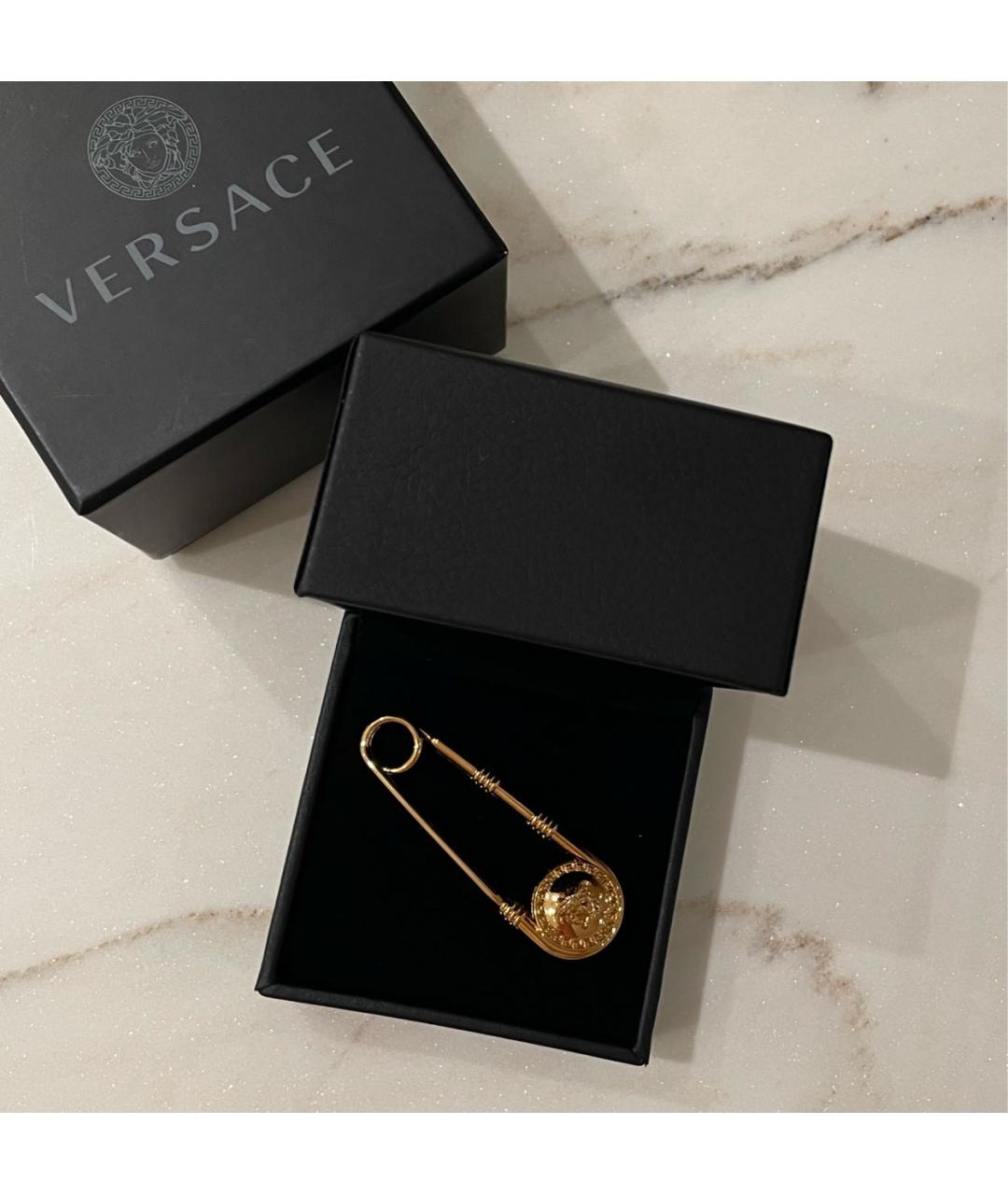 VERSACE Золотая металлическая булавка / брошь, фото 5