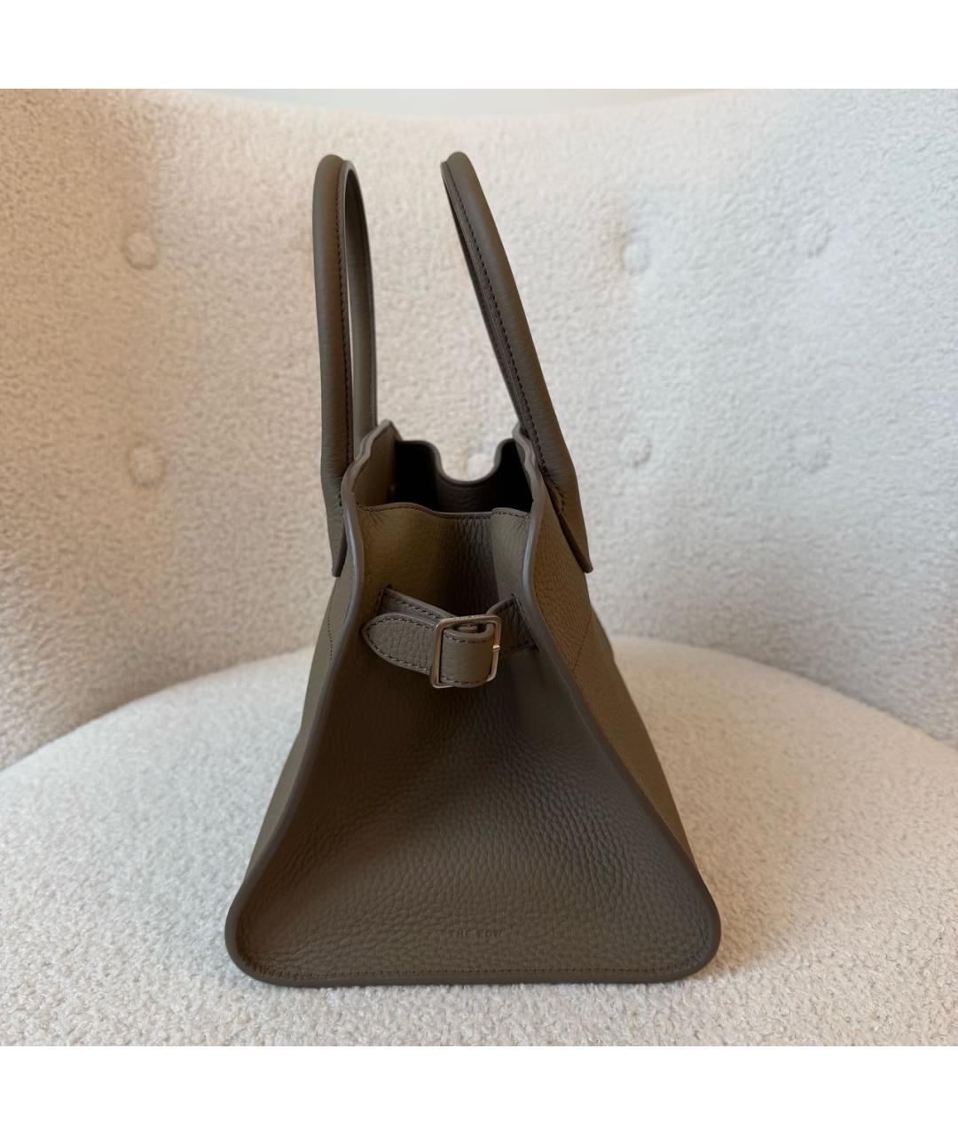 THE ROW Коричневая кожаная сумка с короткими ручками, фото 4