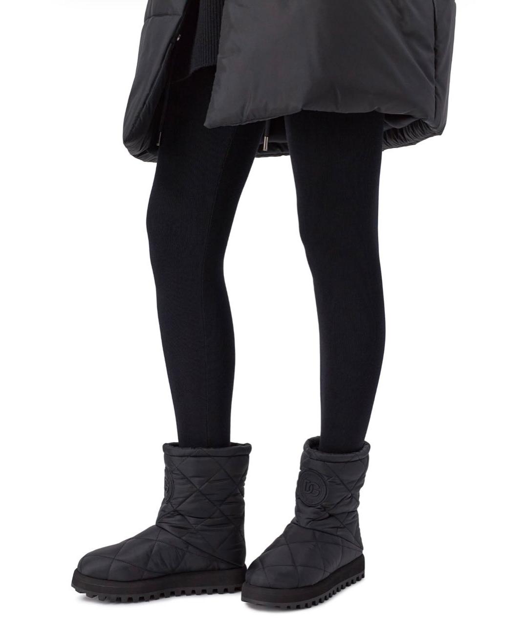 DOLCE&GABBANA Черные текстильные сапоги, фото 2