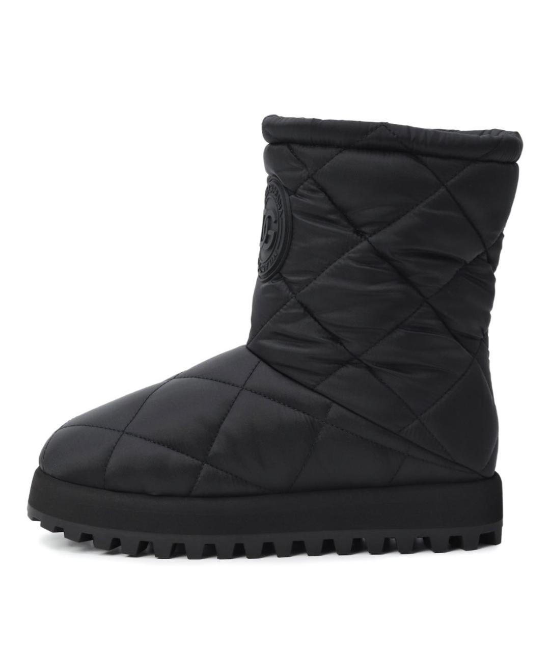 DOLCE&GABBANA Черные текстильные сапоги, фото 4