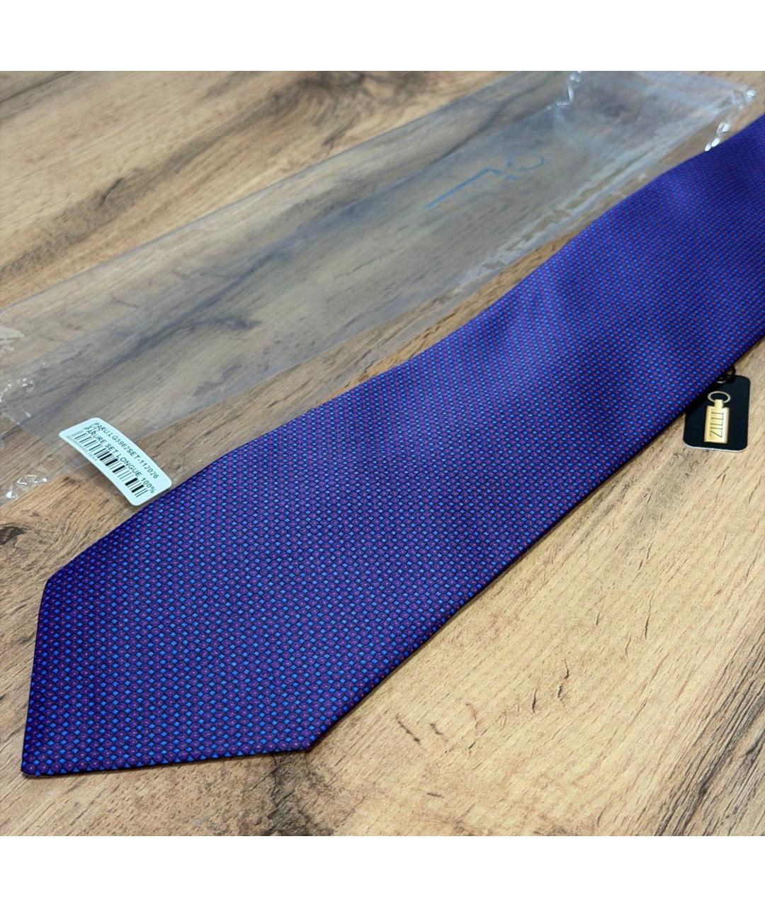 ZILLI Синий шелковый галстук, фото 2