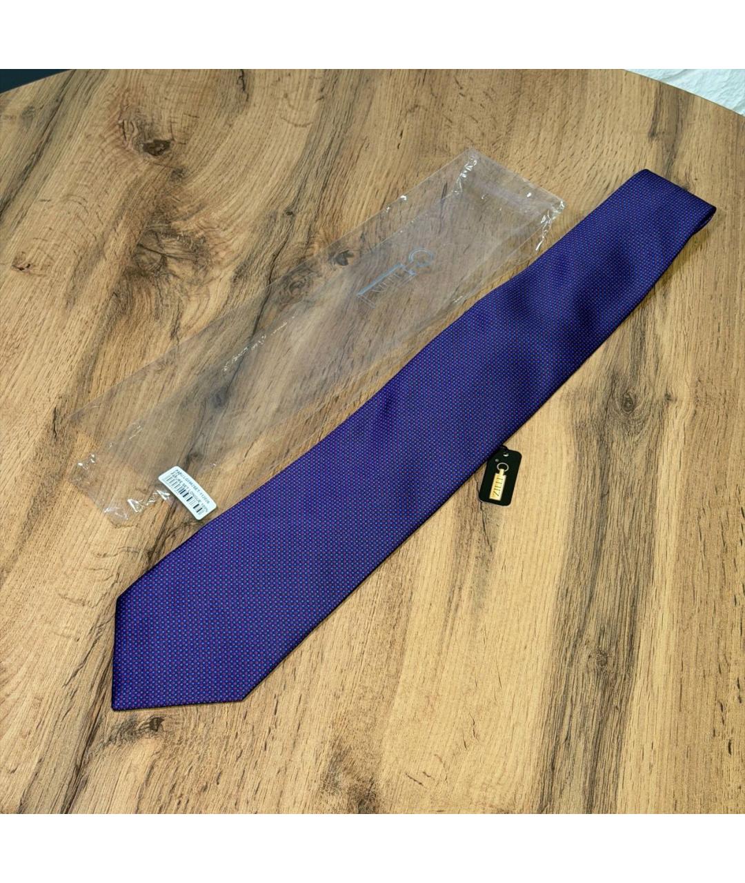 ZILLI Синий шелковый галстук, фото 3