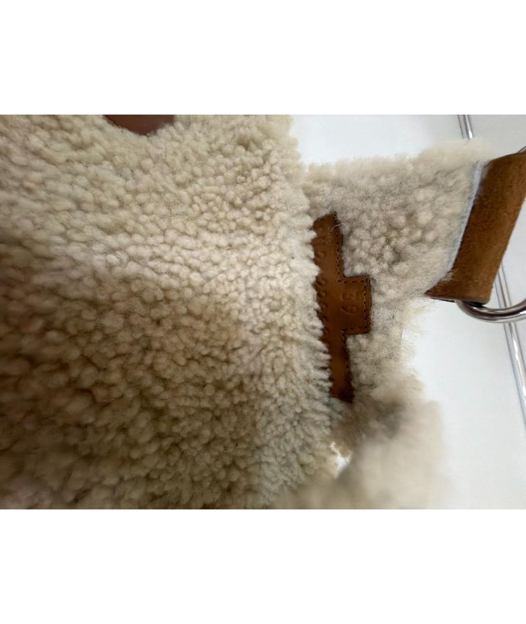 HERMES Коричневые замшевые шлепанцы, фото 5