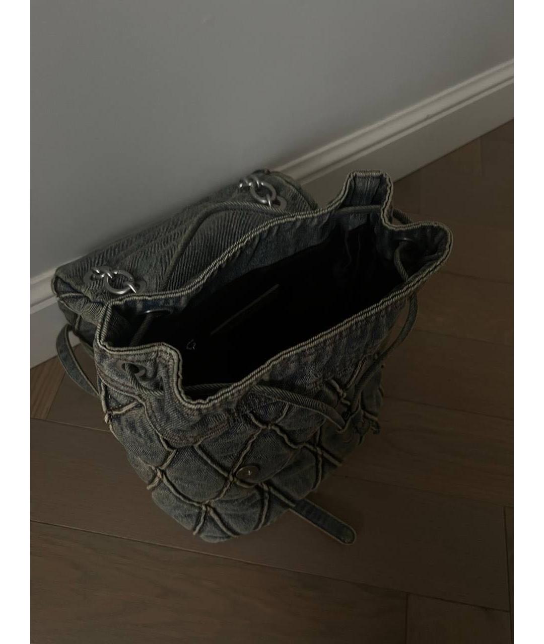 DIESEL Голубой деним рюкзак, фото 6