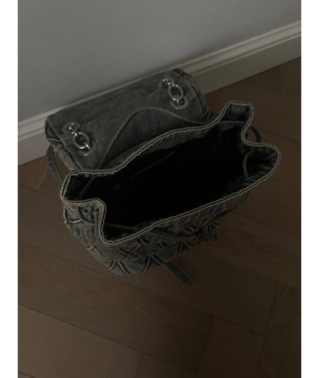 DIESEL Голубой деним рюкзак, фото 5