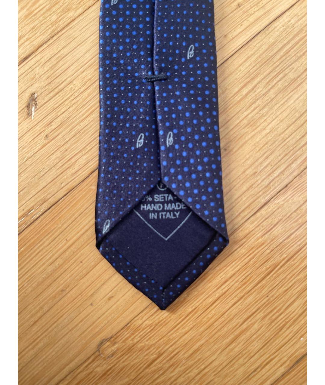 BRIONI Темно-синий шелковый галстук, фото 3