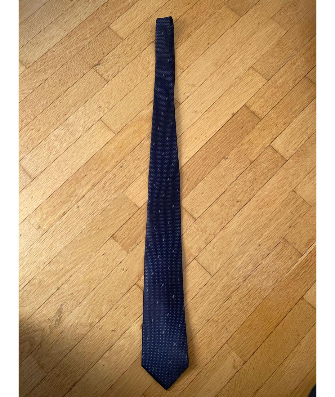BRIONI Темно-синий шелковый галстук, фото 5