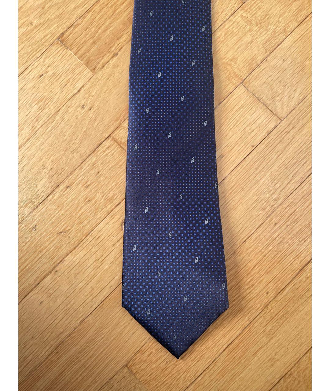 BRIONI Темно-синий шелковый галстук, фото 2