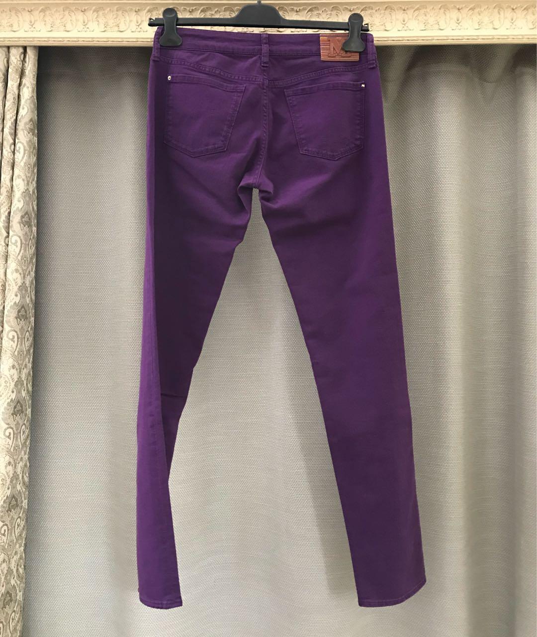 MISSONI Фиолетовые хлопко-эластановые джинсы слим, фото 8