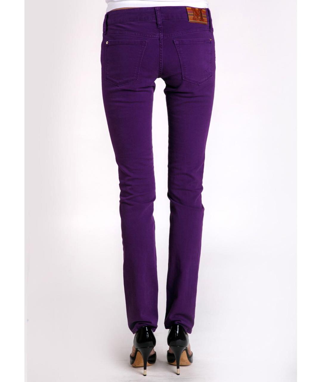 MISSONI Фиолетовые хлопко-эластановые джинсы слим, фото 3