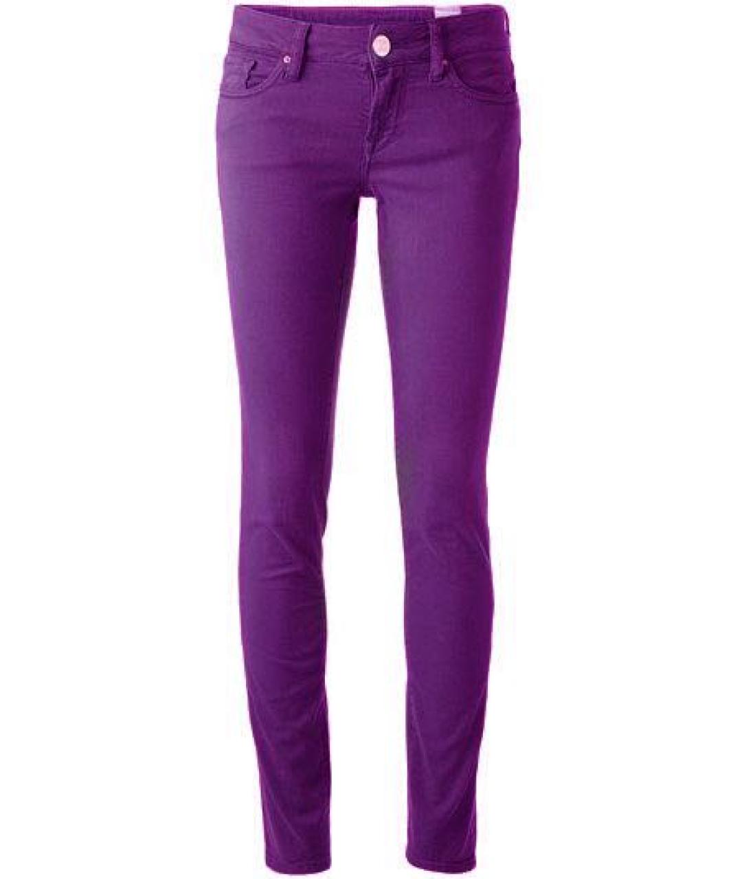 MISSONI Фиолетовые хлопко-эластановые джинсы слим, фото 9