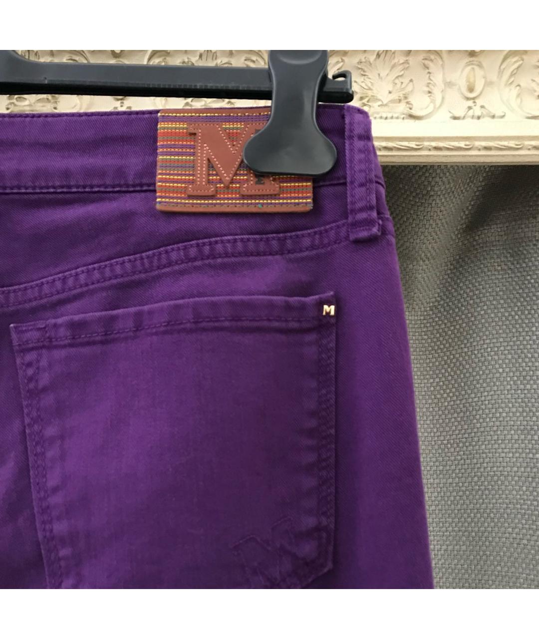 MISSONI Фиолетовые хлопко-эластановые джинсы слим, фото 6