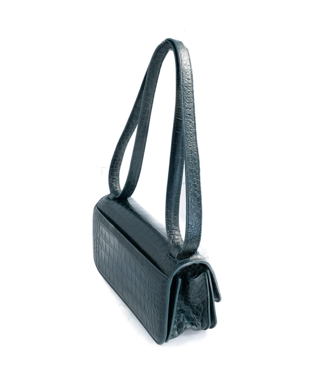 BALENCIAGA Зеленая кожаная сумка через плечо, фото 3