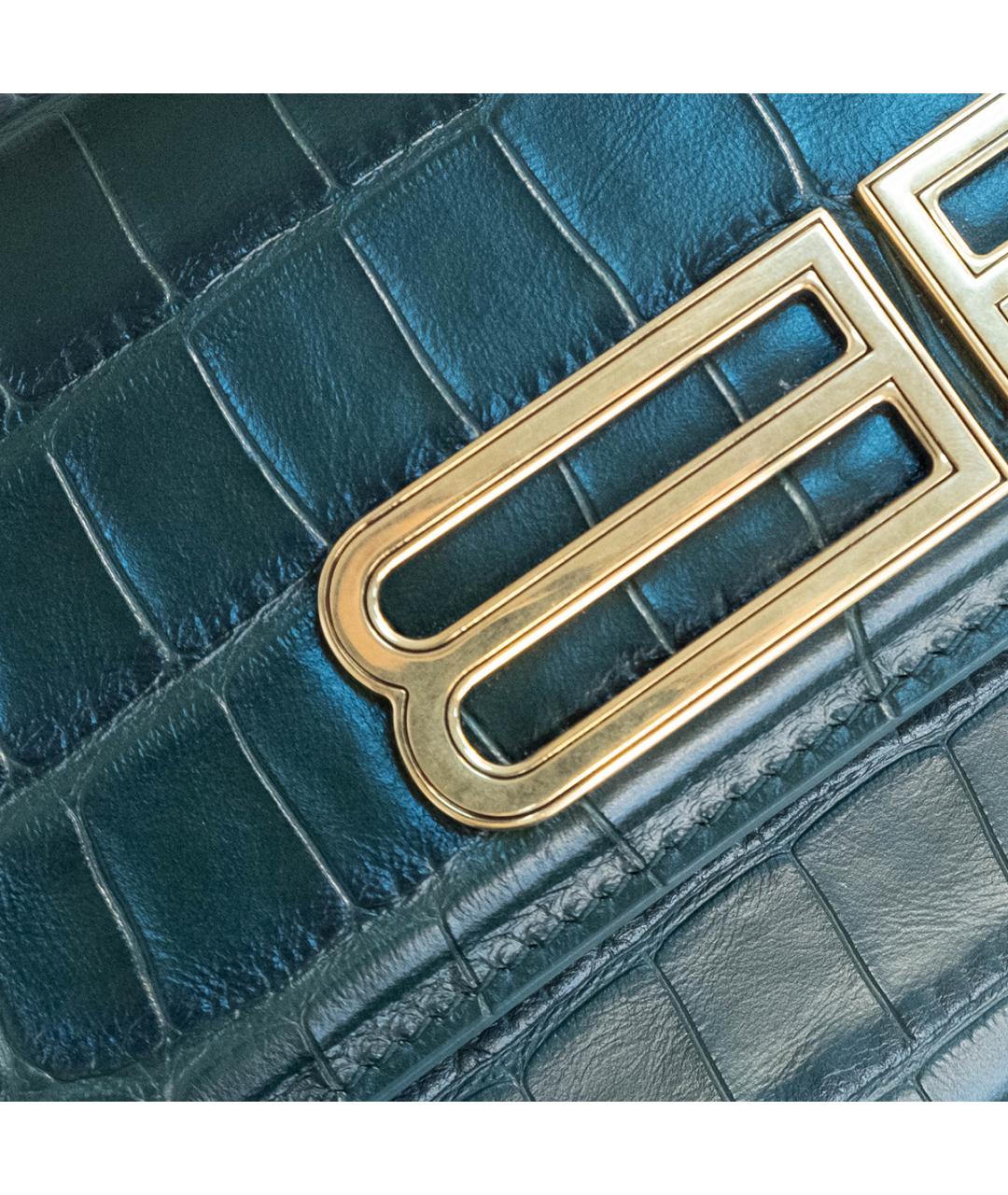 BALENCIAGA Зеленая кожаная сумка через плечо, фото 4