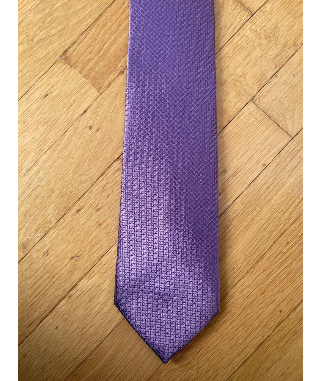 BRIONI Фиолетовый шелковый галстук, фото 2