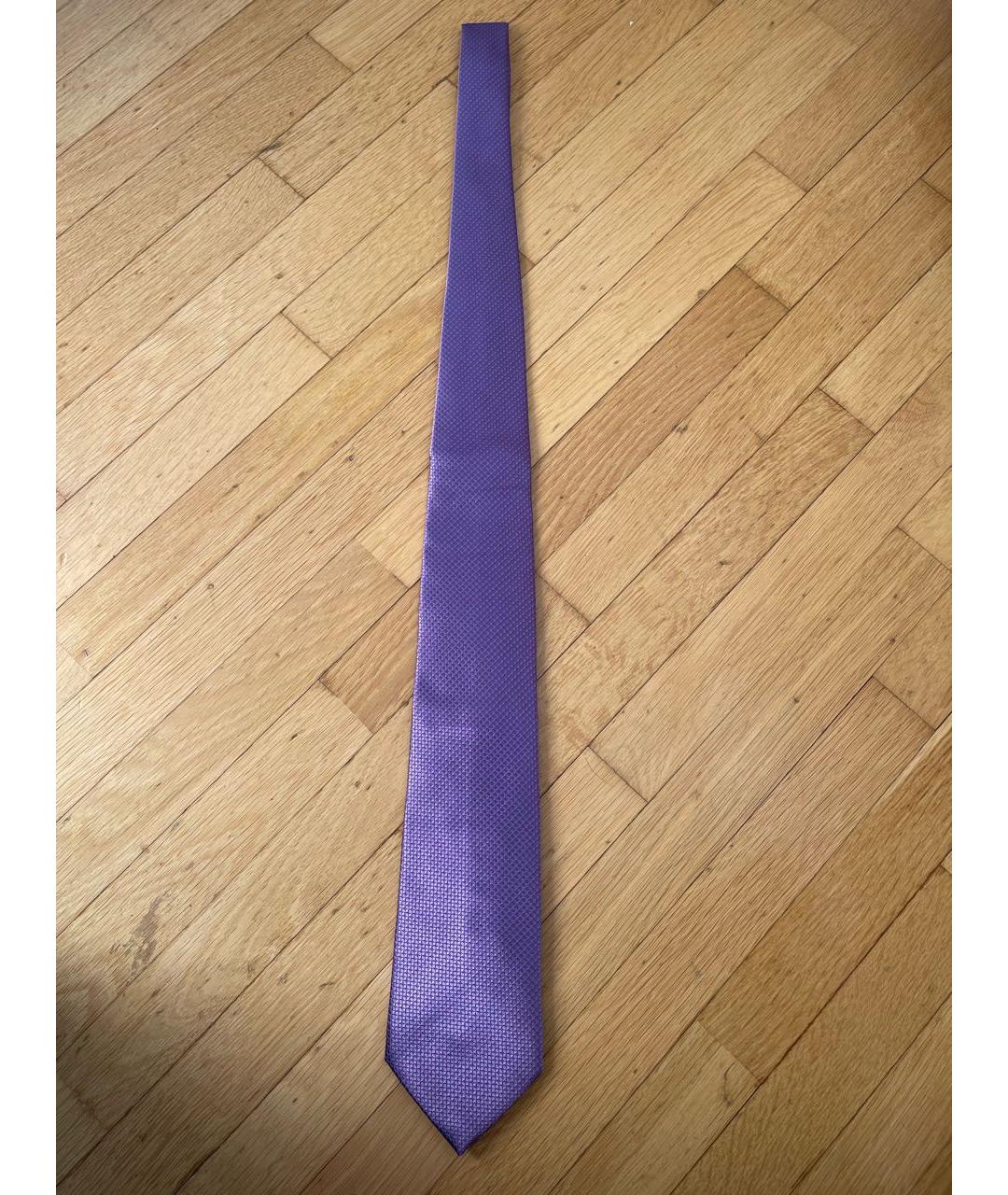 BRIONI Фиолетовый шелковый галстук, фото 6