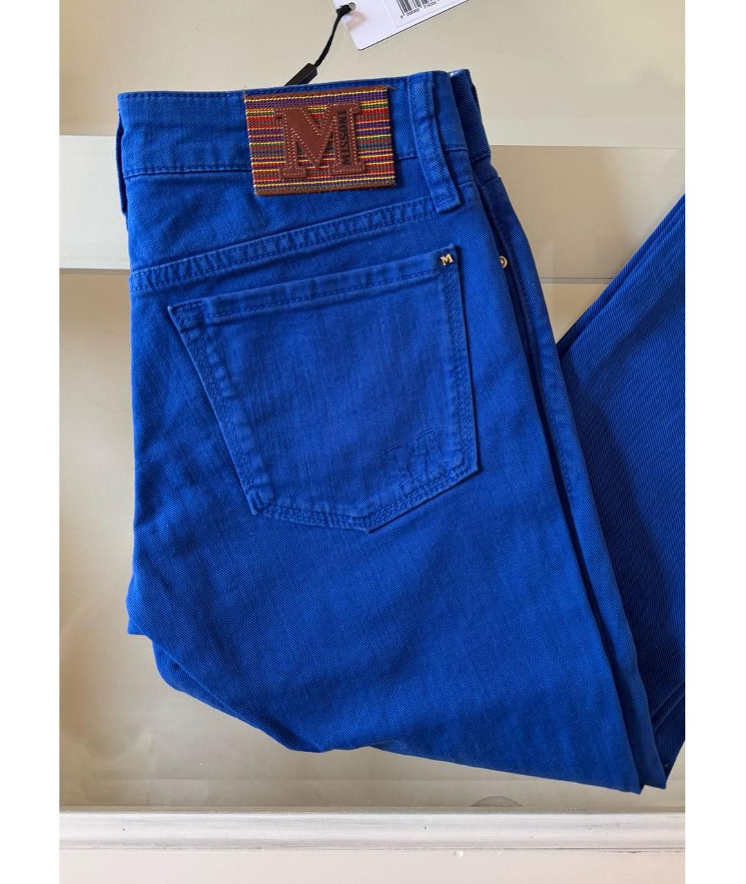 MISSONI Синие хлопко-эластановые джинсы слим, фото 6