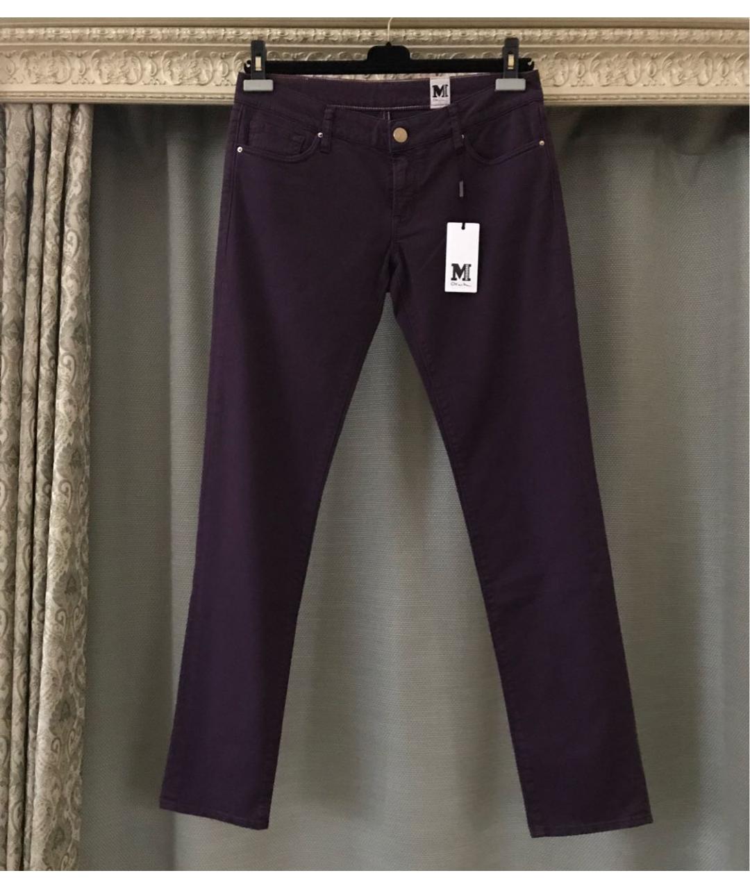 MISSONI Фиолетовые хлопко-эластановые джинсы слим, фото 9