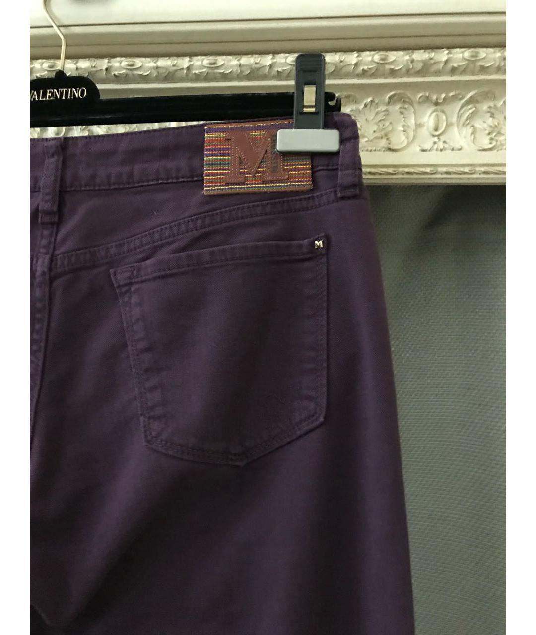 MISSONI Фиолетовые хлопко-эластановые джинсы слим, фото 4