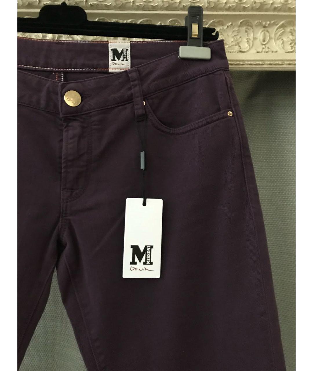 MISSONI Фиолетовые хлопко-эластановые джинсы слим, фото 3