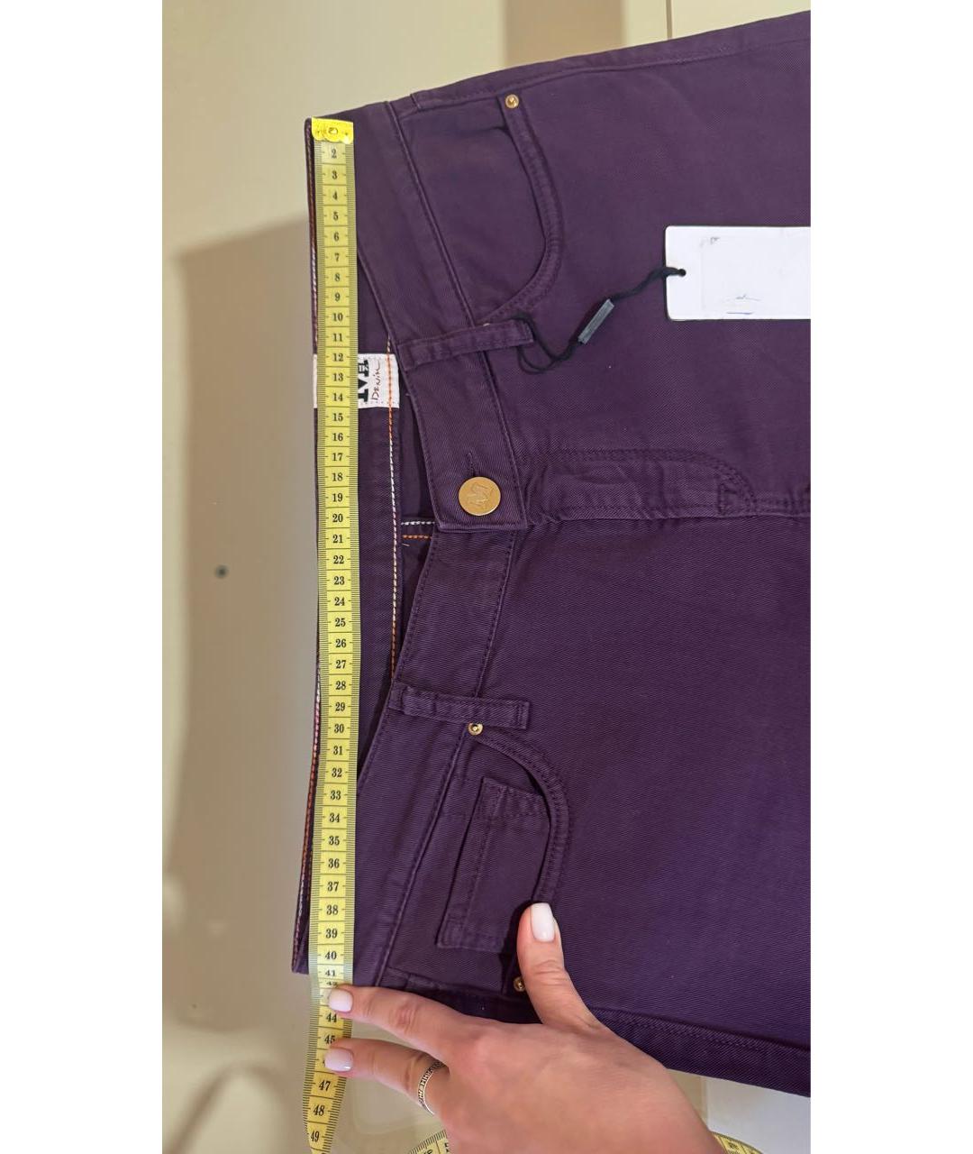 MISSONI Фиолетовые хлопко-эластановые джинсы слим, фото 6