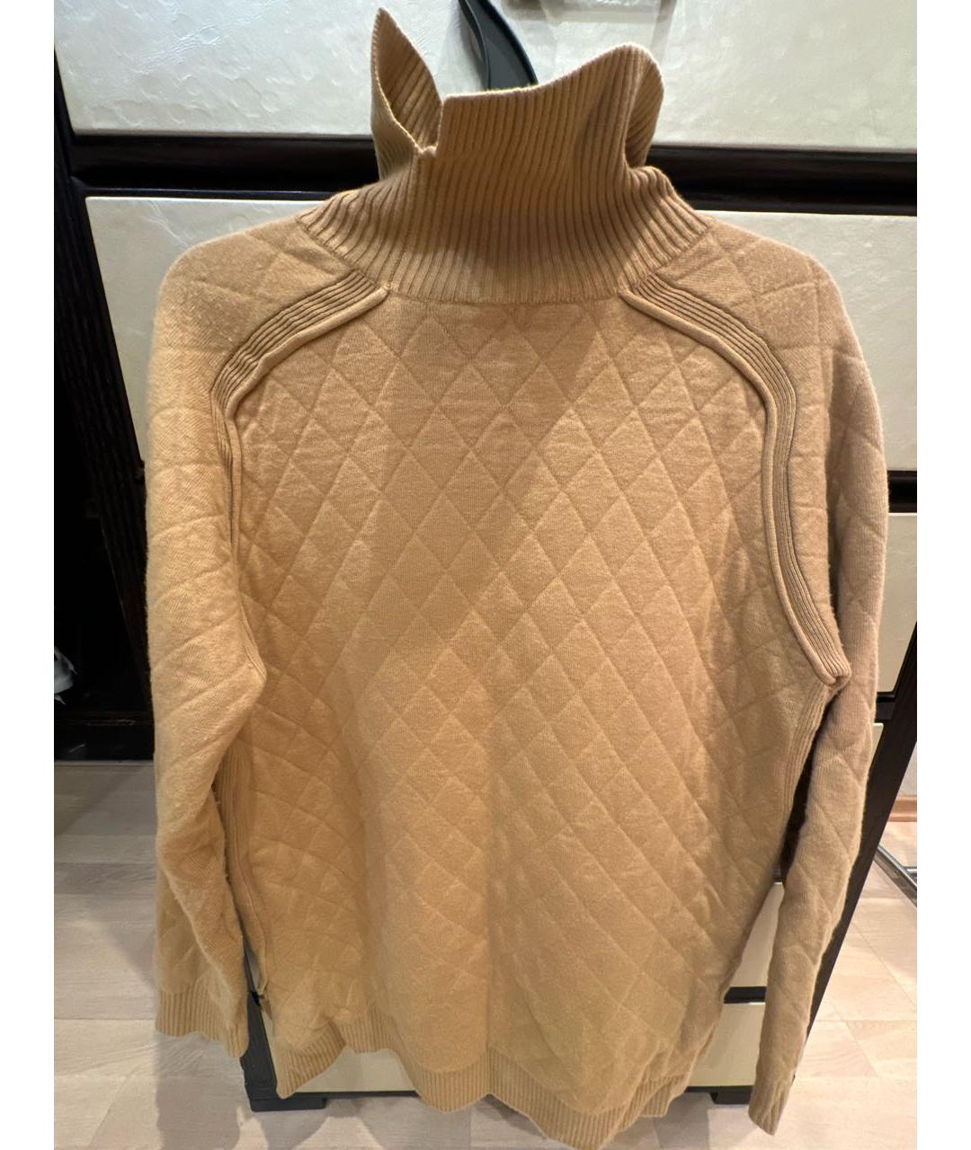 BURBERRY Бежевый шерстяной джемпер / свитер, фото 5