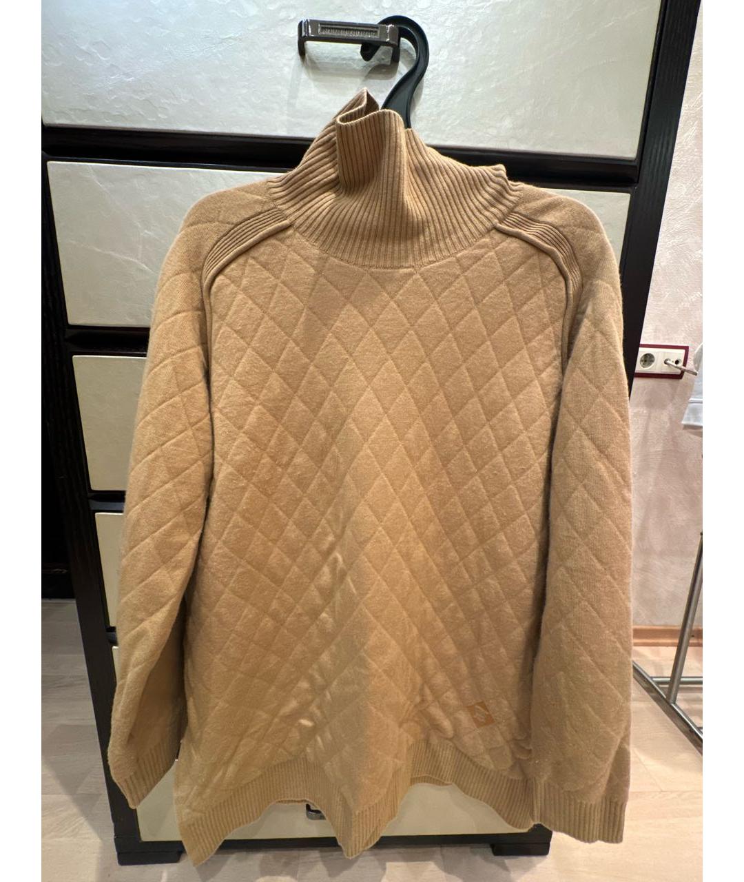 BURBERRY Бежевый шерстяной джемпер / свитер, фото 6