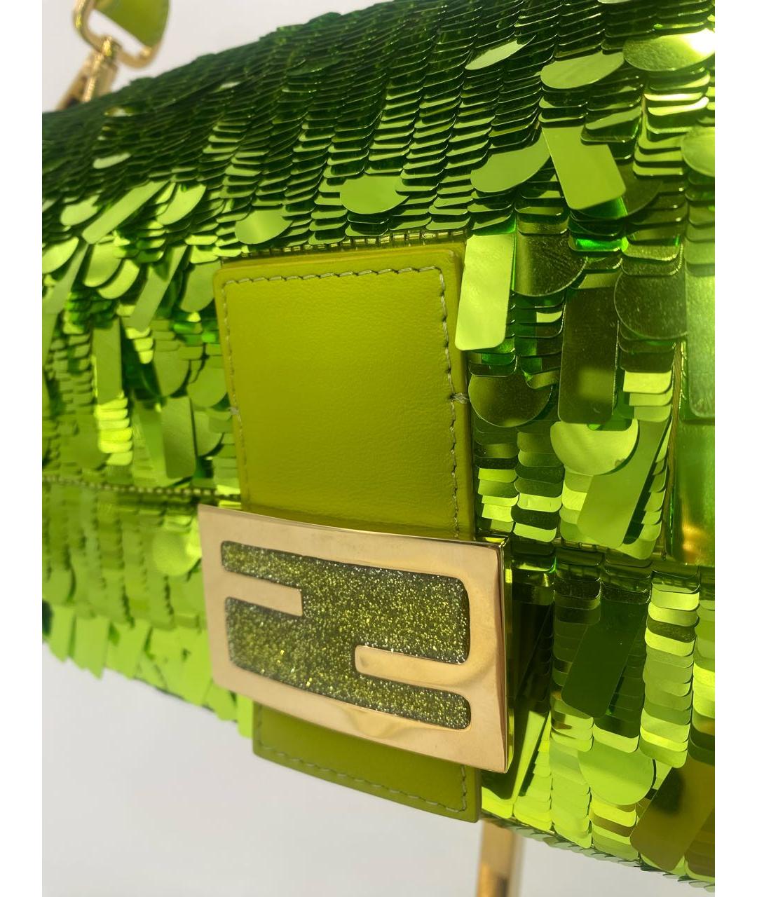 FENDI Салатовая сумка с короткими ручками, фото 8