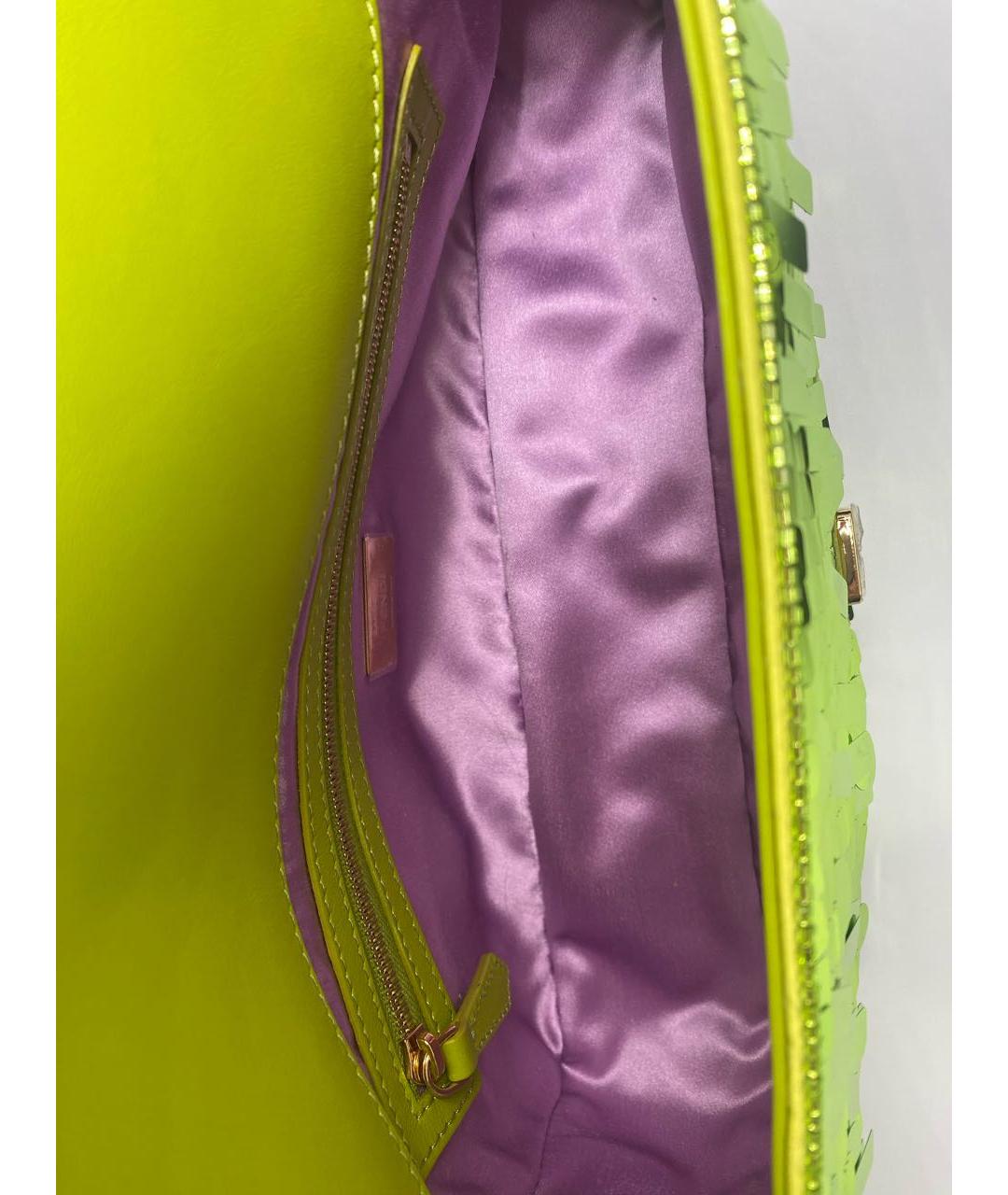 FENDI Салатовая сумка с короткими ручками, фото 4