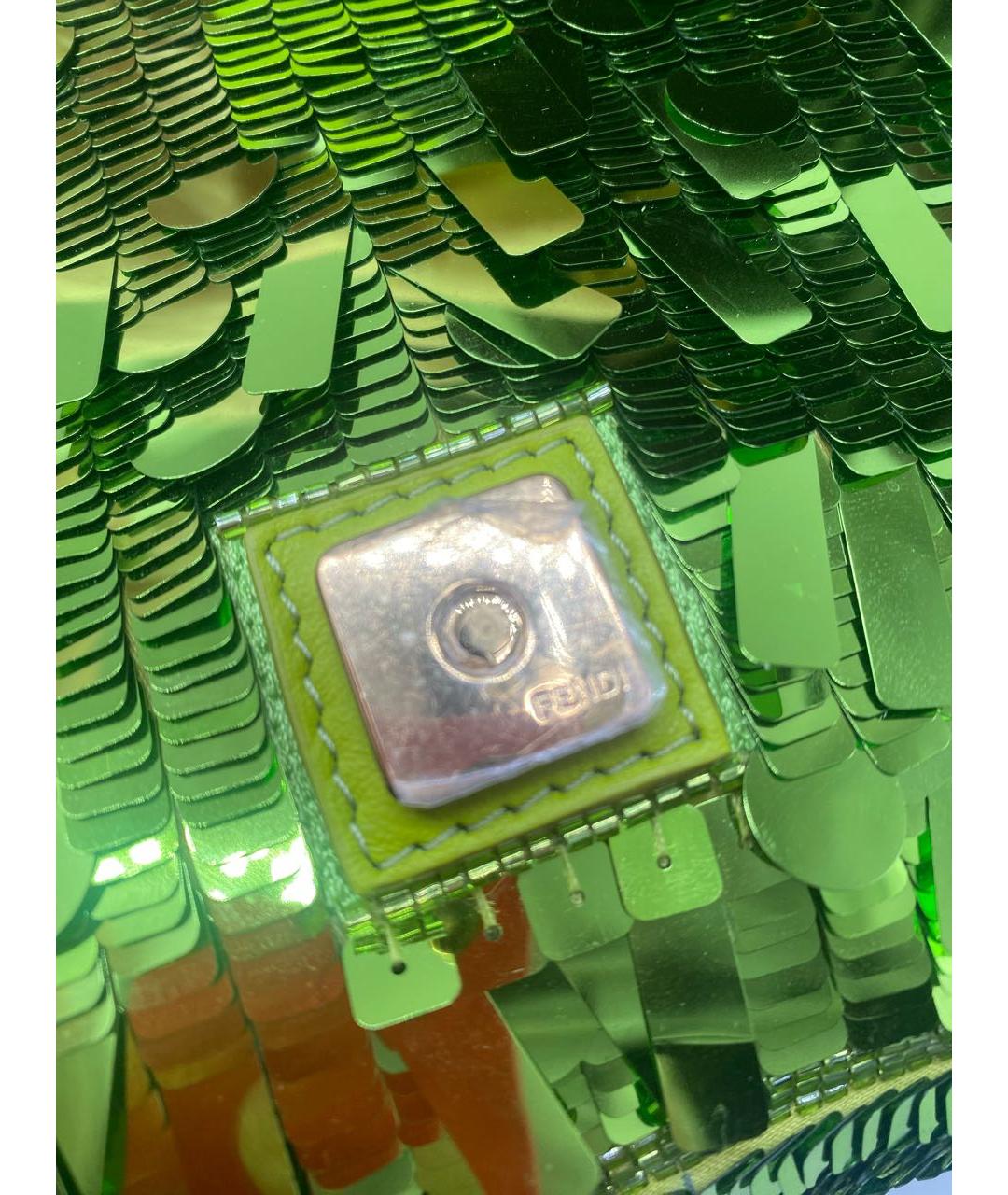 FENDI Салатовая сумка с короткими ручками, фото 6