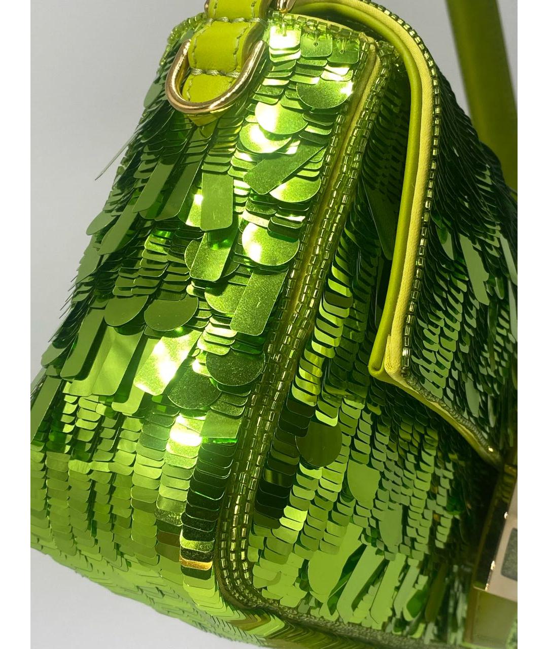 FENDI Салатовая сумка с короткими ручками, фото 2