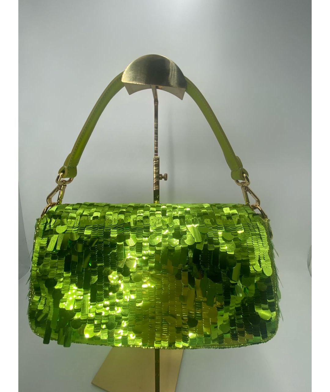 FENDI Салатовая сумка с короткими ручками, фото 3