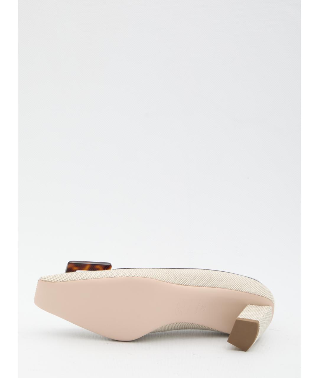 ROGER VIVIER Серые текстильные туфли, фото 4