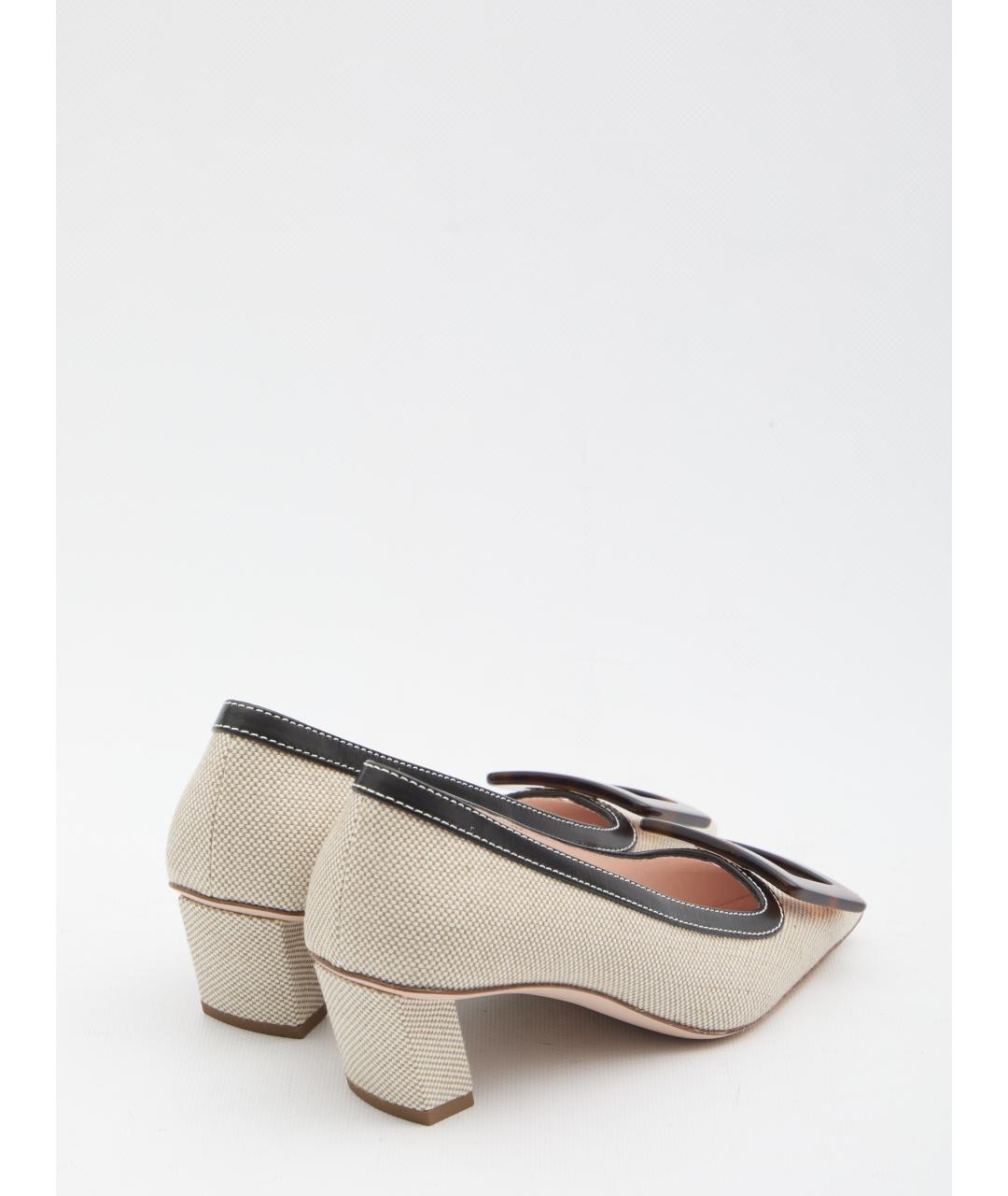 ROGER VIVIER Серые текстильные туфли, фото 3