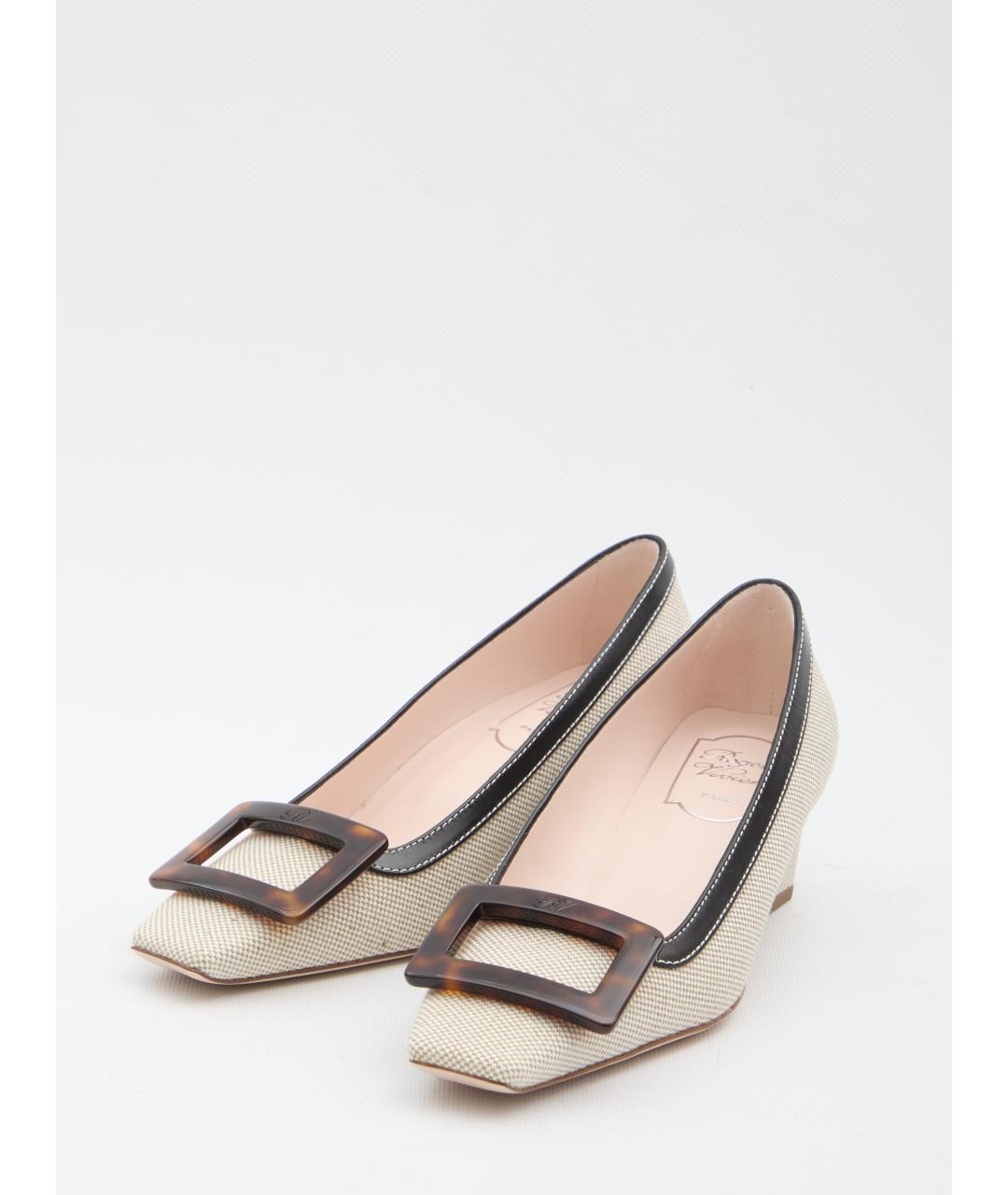 ROGER VIVIER Серые текстильные туфли, фото 2