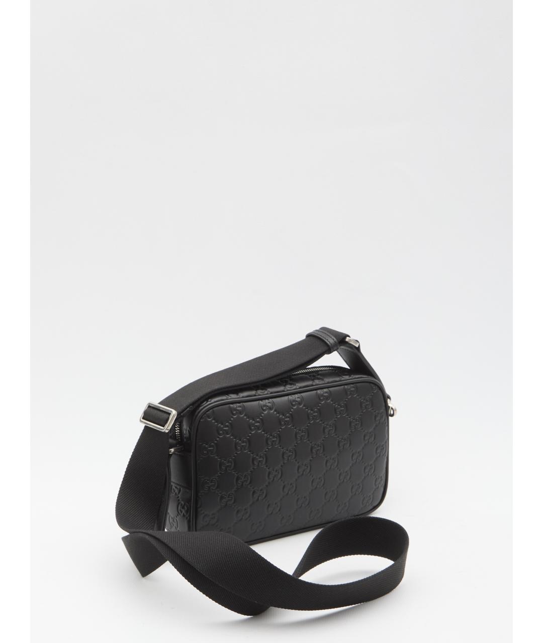 GUCCI Черная кожаная сумка на плечо, фото 3