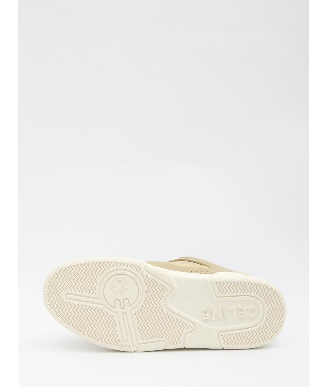 CELINE Бежевые замшевые низкие кроссовки / кеды, фото 4