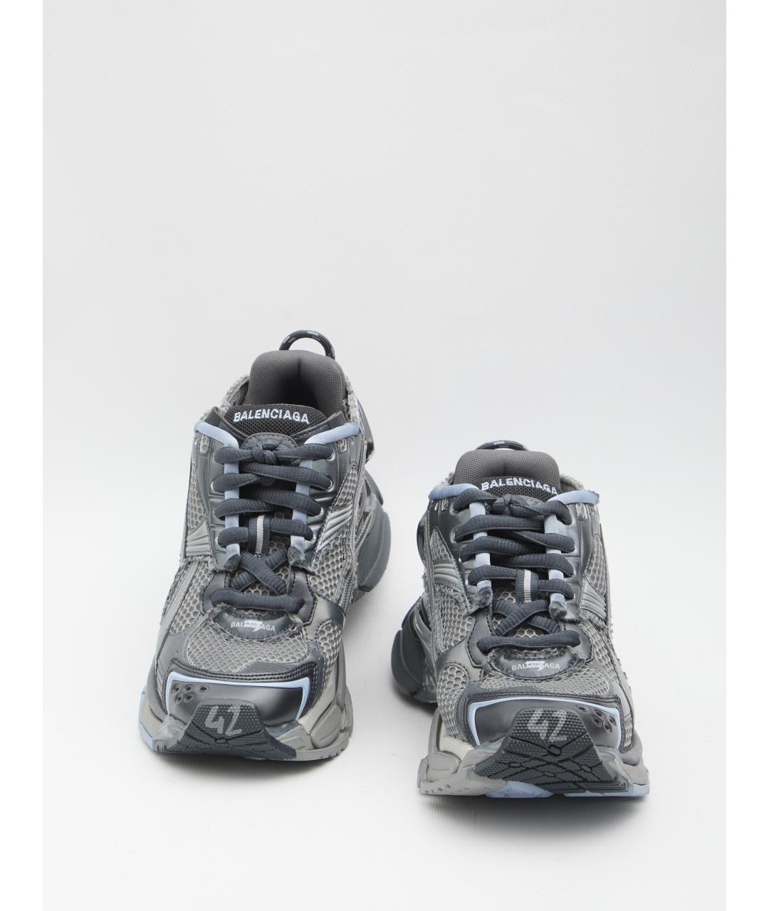 BALENCIAGA Серые низкие кроссовки / кеды, фото 5