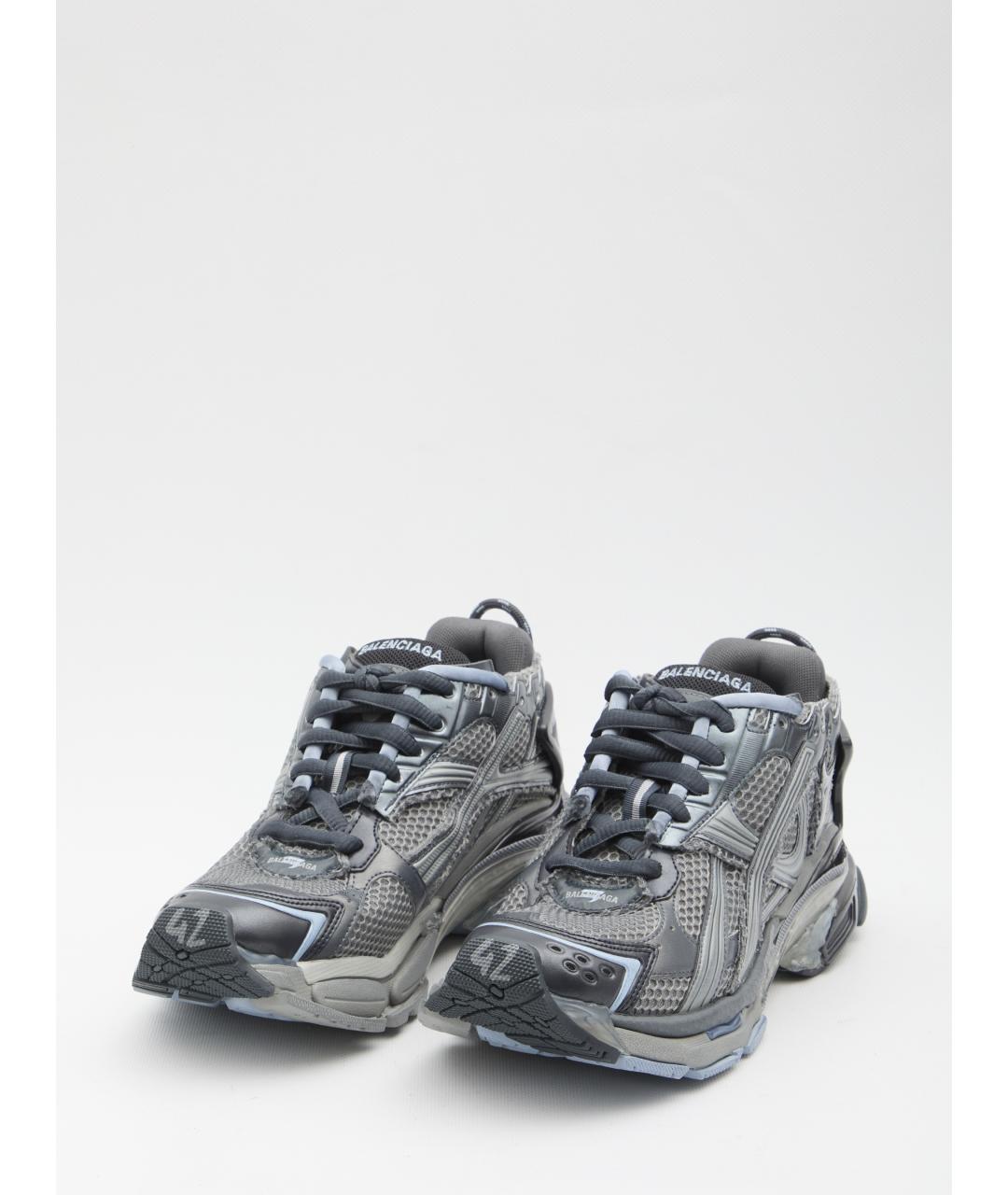 BALENCIAGA Серые низкие кроссовки / кеды, фото 2